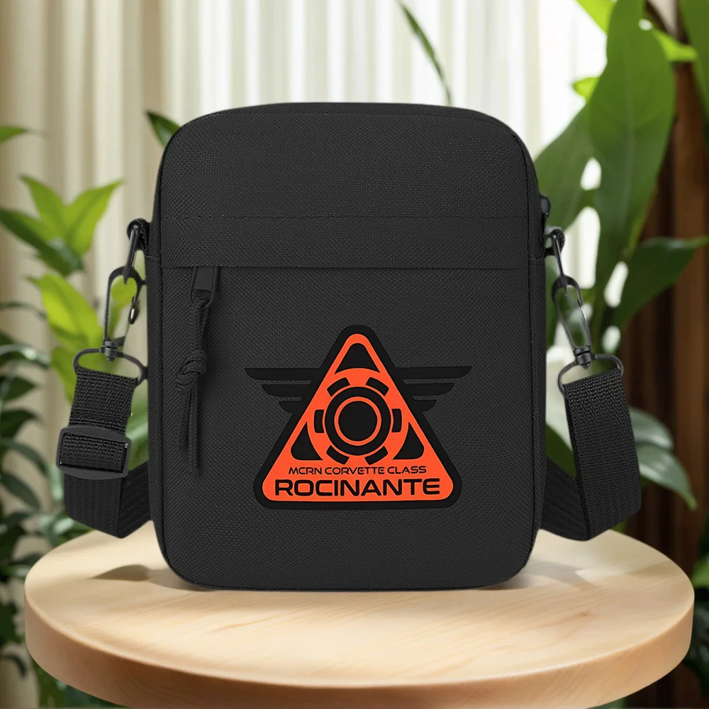 Orange triangle gear wings ship Men Crossbody Bag Single Shoulder Women Cartoon Anime Film Printing Design Unisex
