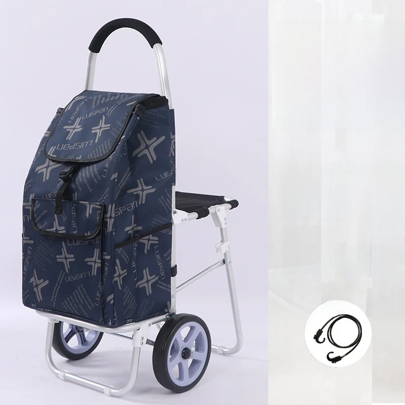 

Portable Folding Aluminum Alloy op Cart with Large Capaci Lightweight Vegetable Bung Car Sturdy And Convenient