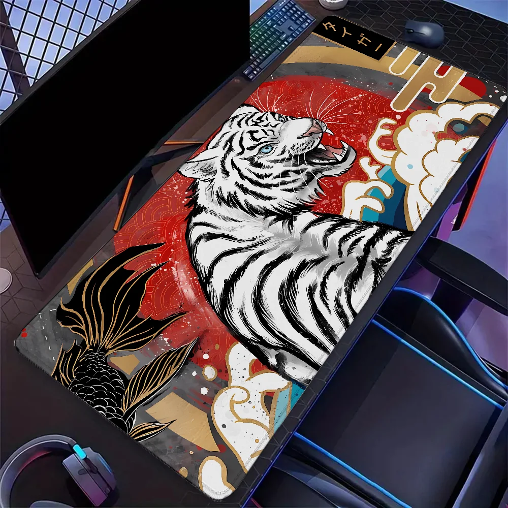 

Tiger Waves ПК игровой коврик Mausepad Kawaii коврик для мыши геймер компьютерные аксессуары резиновый коврик настольный коврик коврик для мыши коврик для клавиатуры шкаф