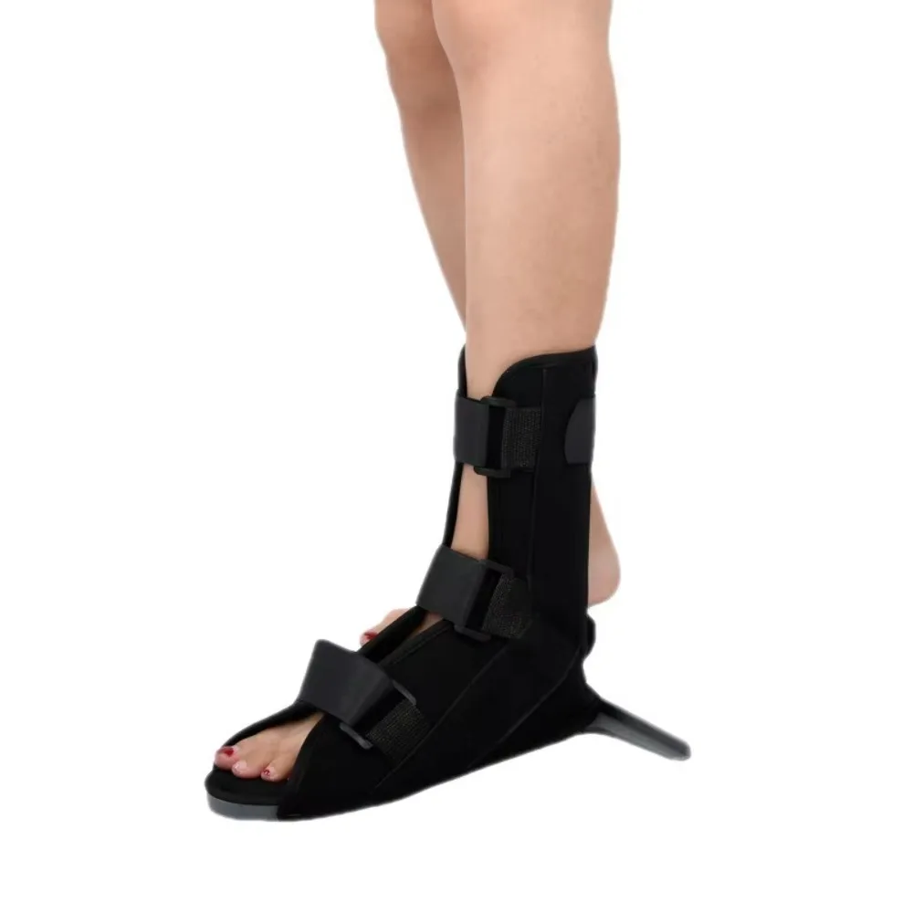 Foot Fracture Fixation Shoes T-shaped Wooden Shoes Black Anti-rollover Foot Droop Splint Ankle Varus Valgus Orthopedic Brace New