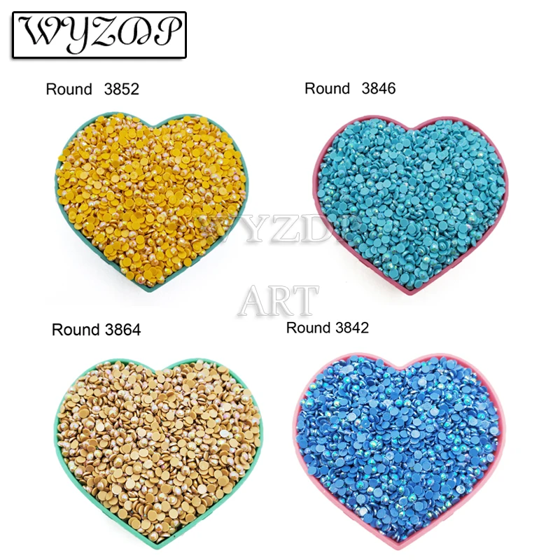 AB Round Drill Diamond Painting Rhinestone Mosaic Colorful Stones Resin Embroidery Gift Make Diamond Painting Sale 3841-5200