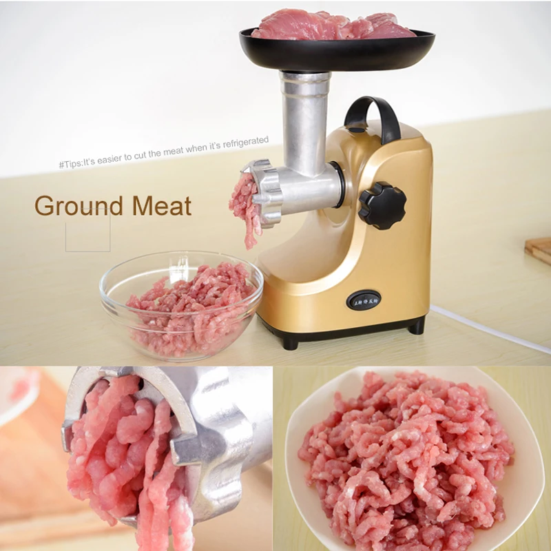 Powerful professional multi-function household manual electric blender chopper machine mixer mincer slicer sausage meat grinder