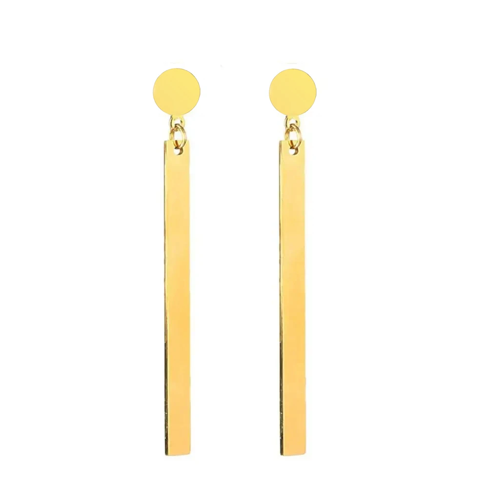Neue Mode Minimalistischen Ohrringe Weibliche Gold Silber Farbe Edelstahl Geometrie Charme Stud Ohrringe Für Frauen Schmuck Geschenk