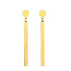 New Fashion Minimalist Earrings Female Gold Silver Color Stainless Steel Geometry Charm Stud Earrings For Women Jewelry Gift