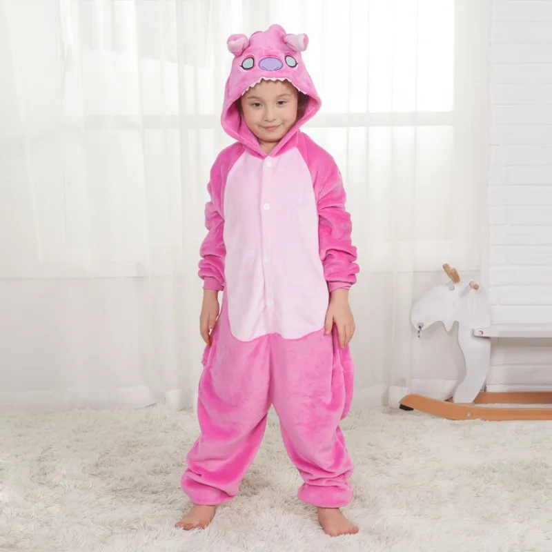 Disney crianças lilo ponto cosplay trajes macacão kigurumi roupas ponto criança com capuz loungewear halloween meninos meninas roupas