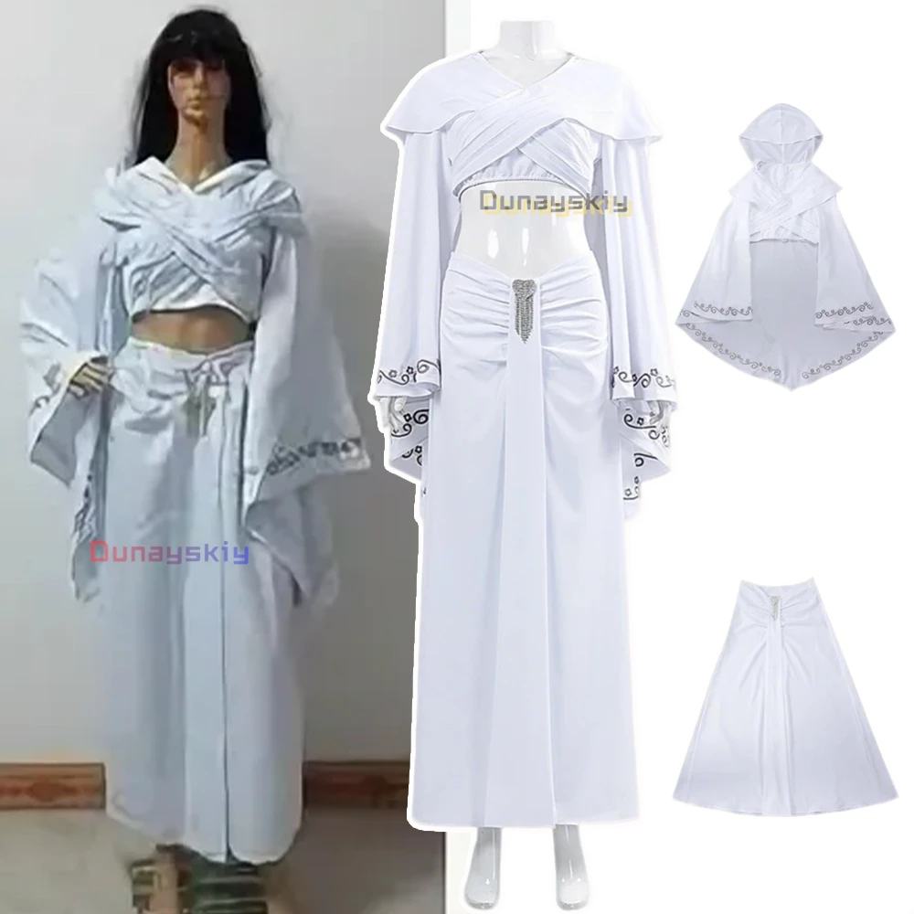 

Amidala Cosplay Anime Star Queen Pna Cosplay 코스프레 의상 3xlSexy White Bra Skirt Suit Dress For Woman Halloween Outfit Role-playing