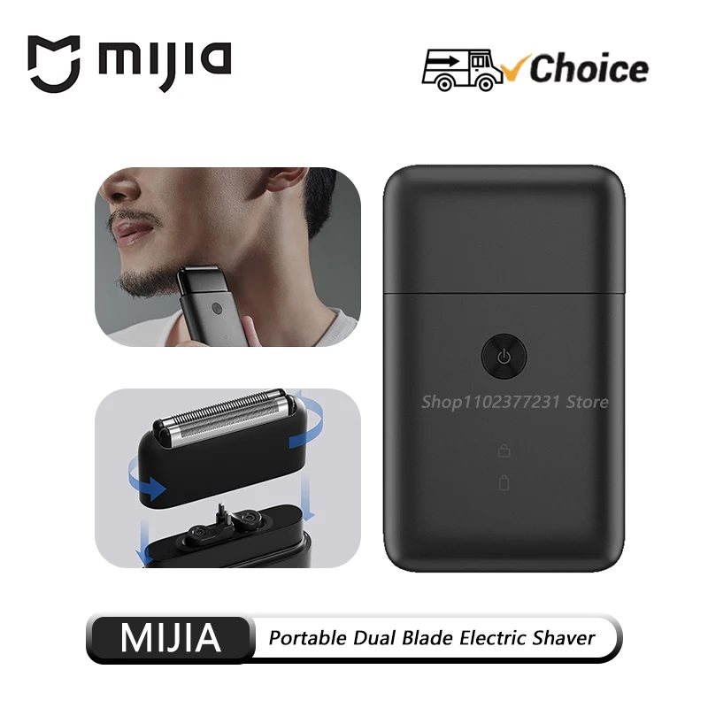 OG Mijia Electric Shaver Reciprocating Double Blades IPX7 Zinc Alloy Magnetic Blade Holder Type-c Rechargeable Portable Razor