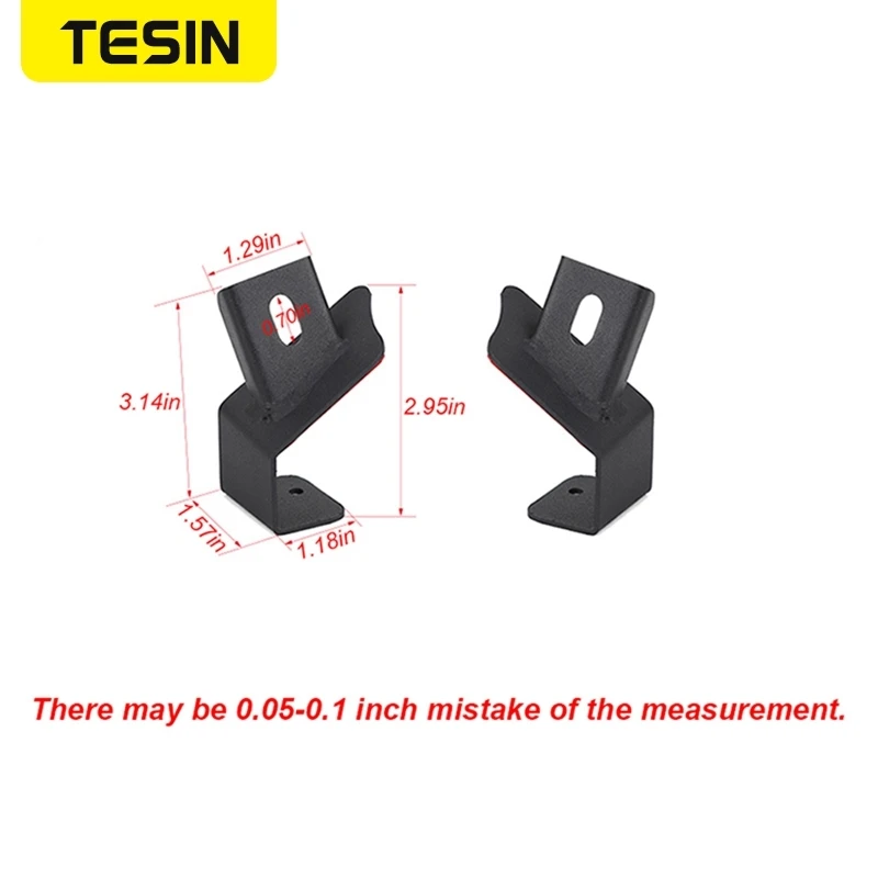 TESIN لسوزوكي جيمي JB74 2019 2020 2021 2022 2023 2024 2025 سيارة A-عمود LED العمل مصباح دعامة إضاءة جبل حامل الملحقات #6