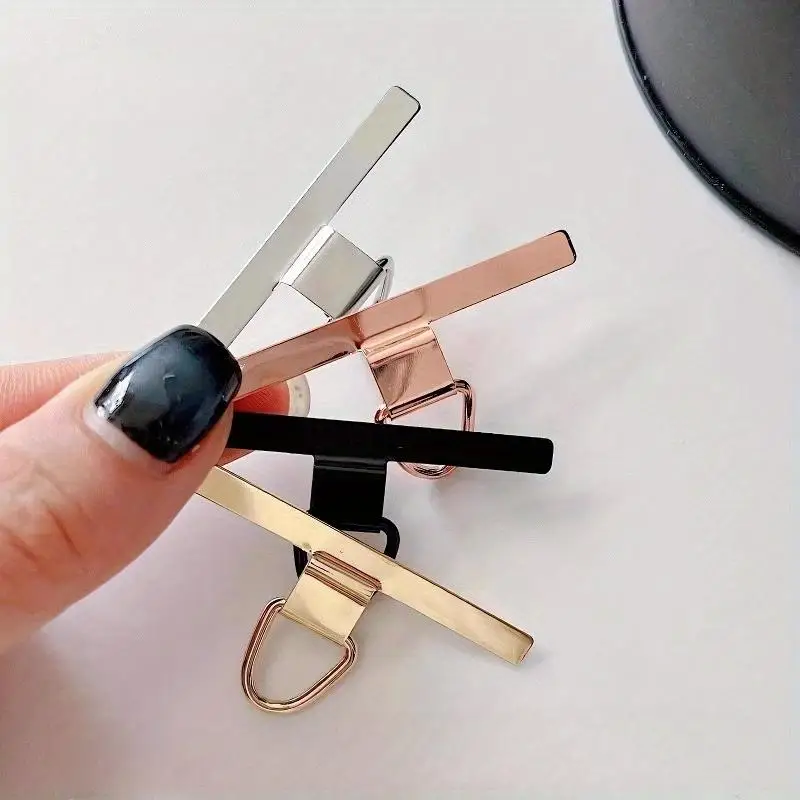 4pcs High Quality Ultra Thin Stainless Steel Lanyard Connectors Durable Stable Safe Fastening for ID Cards Keys Accessories Easy