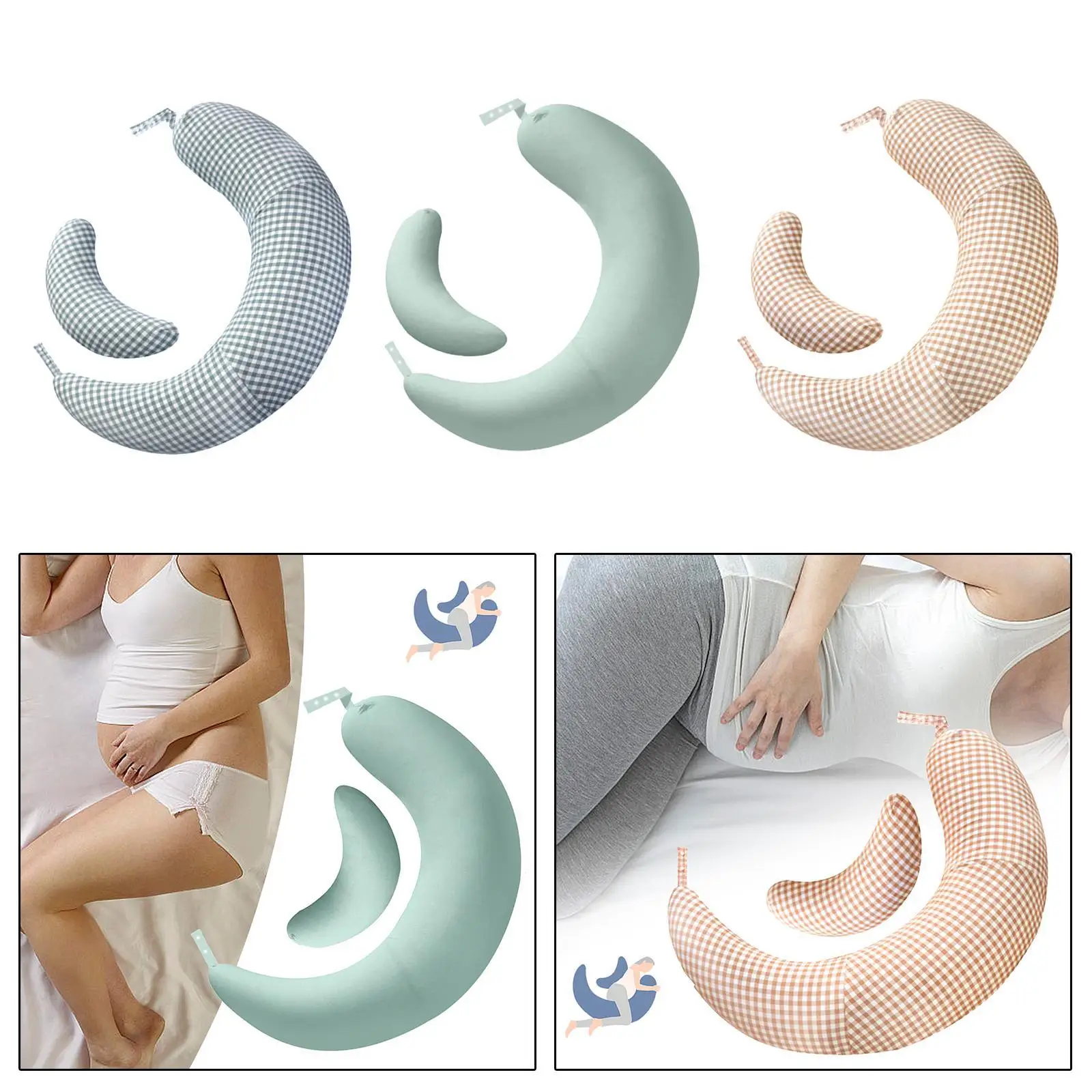 Almohada de maternidad de espuma viscoelástica para ver televisión, accesorios de cama, 2 piezas