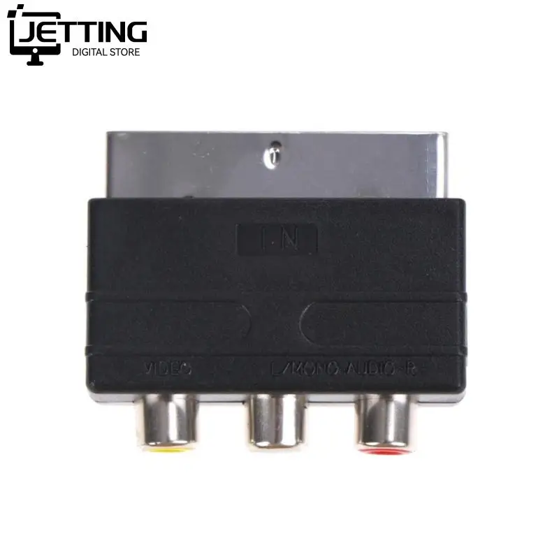 Scart Naar 3 Rca S-Video Adapter Composiet Rca Phono Adapter Converter Av Tv Audio Video Dvd Recorder tv Televisie Projector