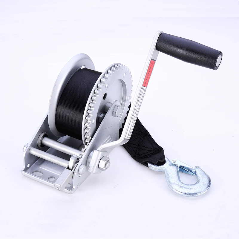 

1200lbs Dual Gear Hand Winch Hand Crank Manual Boat ATV RV Trailer Heavy Duty No Strapwinch Machine