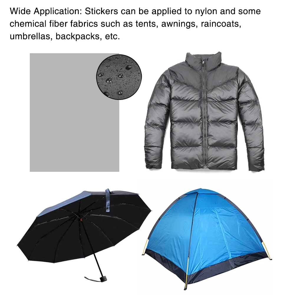 Self Adhesive Repair Kit Repair Patch For Tents Backpack Rubber Dinghy Air Mattress Nylon Patch Repair Sticker