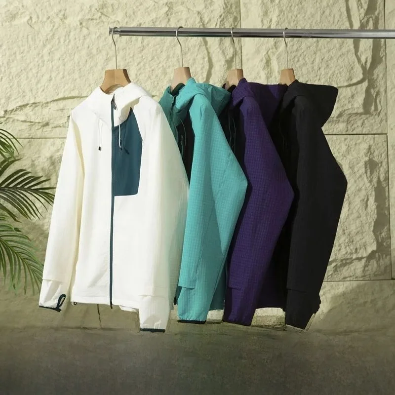 

Outdoor Lightweight Breathable Sports Casual Sun Protection Jaet for Men And Women Stand Fit Polyester Fiber Windproof