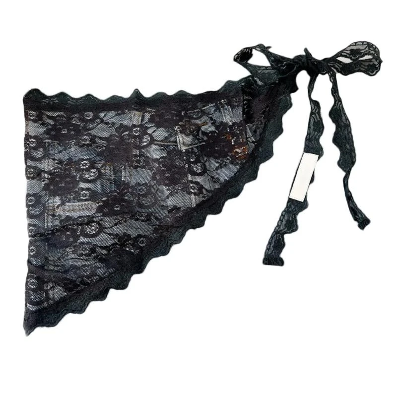 5asd Women Flower Triangolo in pizzo Gonna avvolgente irregolare Mini grembiule Sarong Hip Scarf Cape