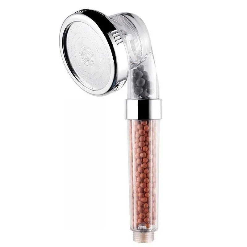 

1 шт. для ванной комнаты с фильтрующими бусинами, насадка для душа с фильтром, ABS, водосберегающий спрей высокого давления, ручные прозрачные насадки для душа, новые