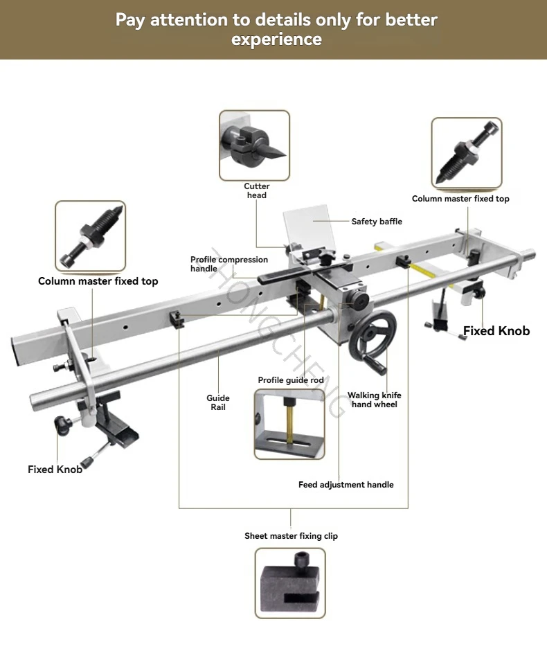 Woodworking Lathe Imitation Frame, Table and Chair Leg Processing, Knife Holder Guide Rail, Wooden Rotary Imitation Support