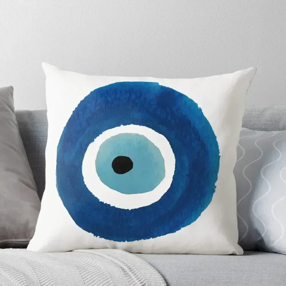 

Watercolor Evil Eye (Nazar) Painting – Best Seller Throw Pillow Pillow Case Luxury Pillow Cover