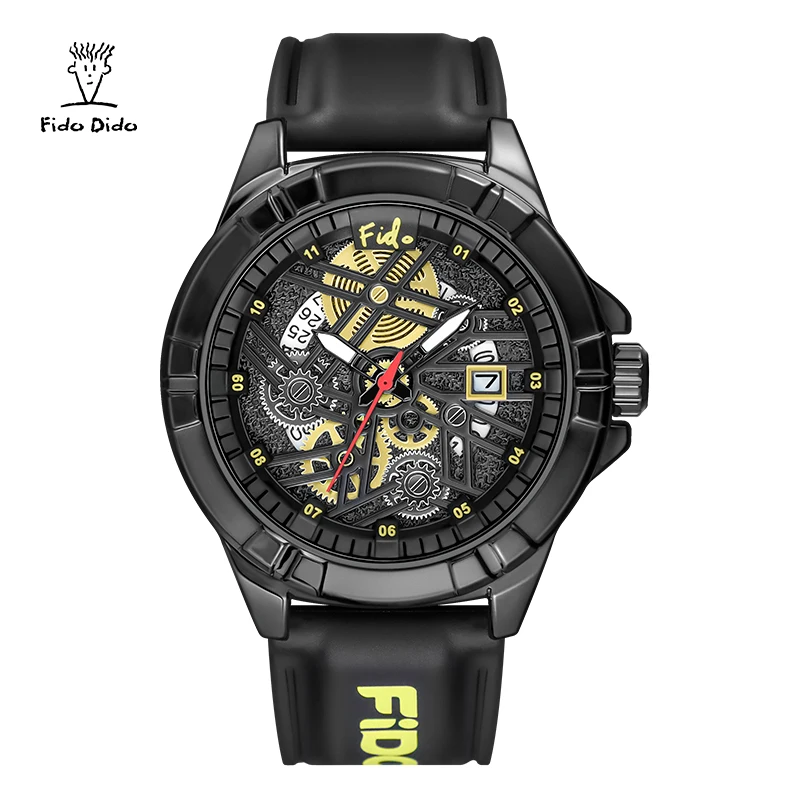 FIDODIDO trendy men's and women's same waterproof fashion hollow sports quartz Couple Watches Japan Movement model FD2358-915