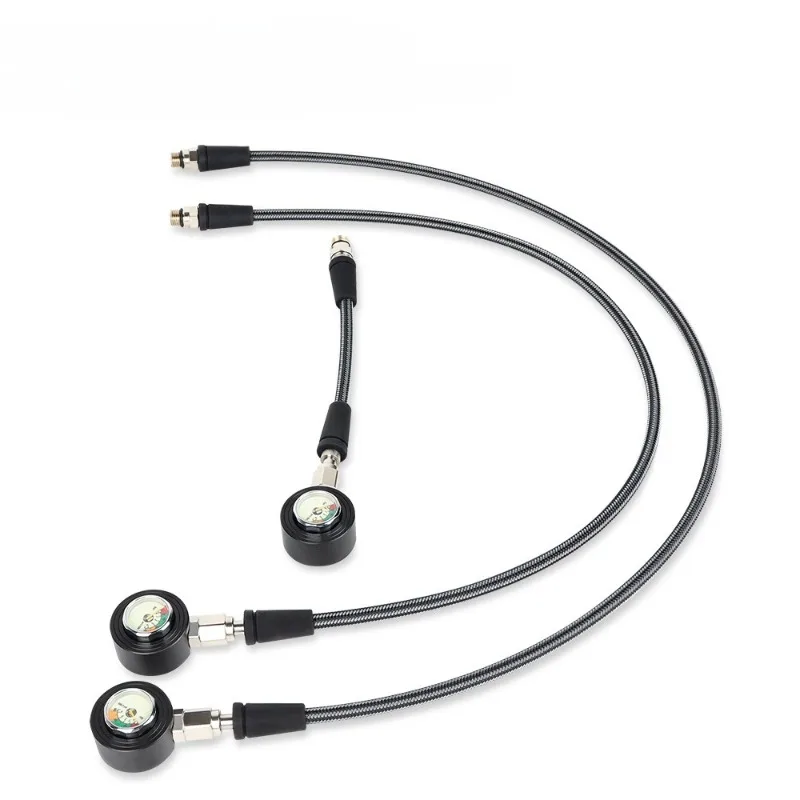 

Submersible residual pressure gauge residual tube braided carbon fiber luminous BCD regulator