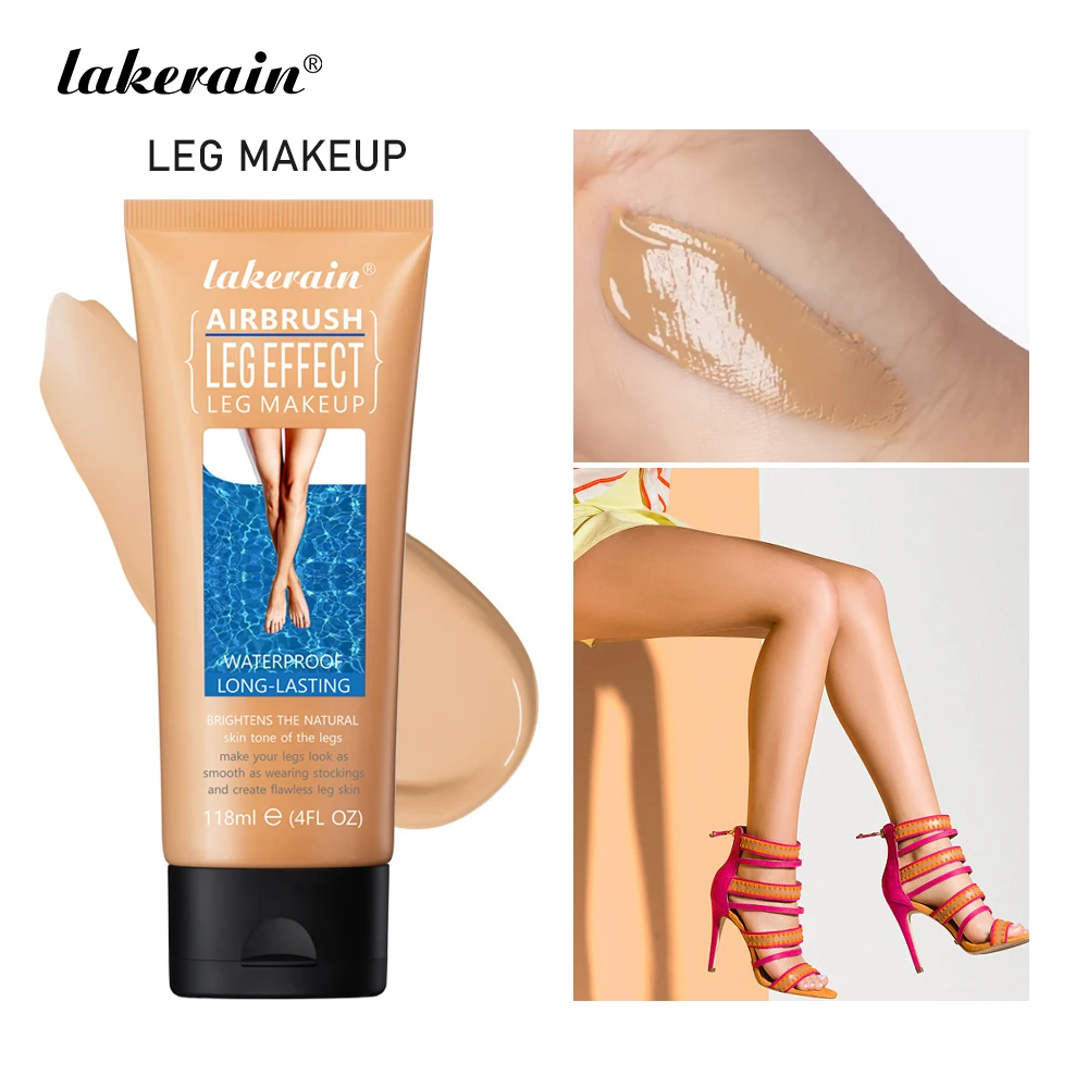 Lakerain Leg Makeup Leg Makeup Waterproof And Anti-Transfer Concealer Even Skin Tone Wheat Tan Brown Liquid Foundation