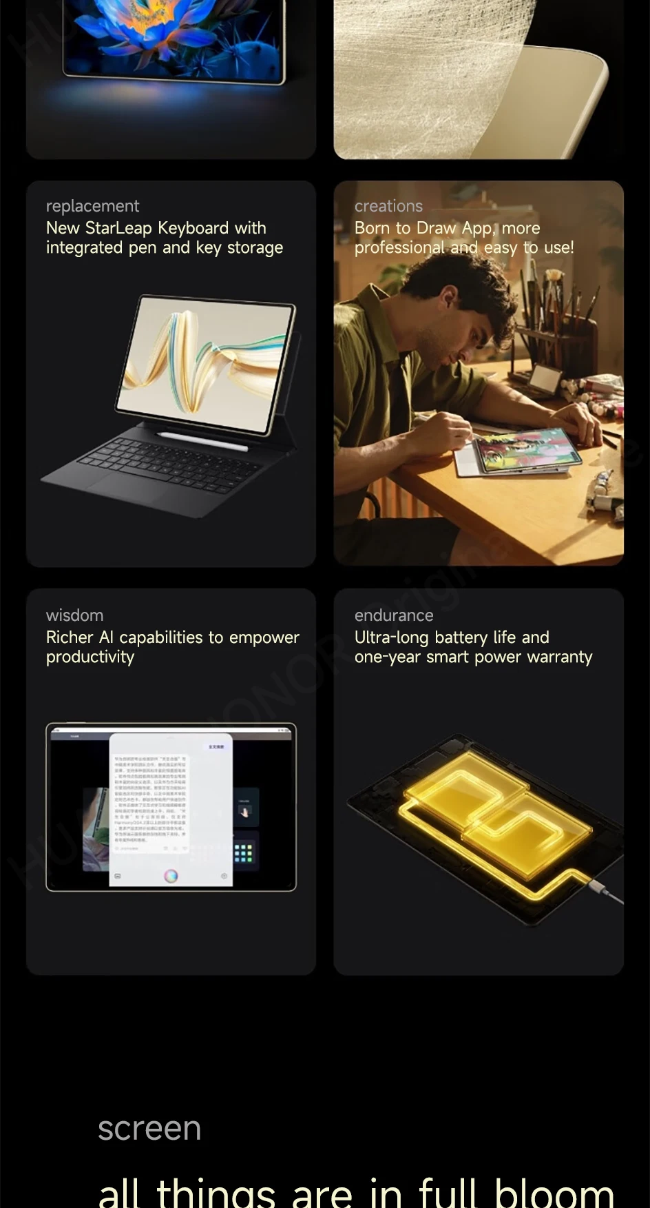 2024 Tablet HUAWEI MatePad Pro 12.2-inch Dual-layer OLED 144Hz Wifi NearLink 10100mAh
