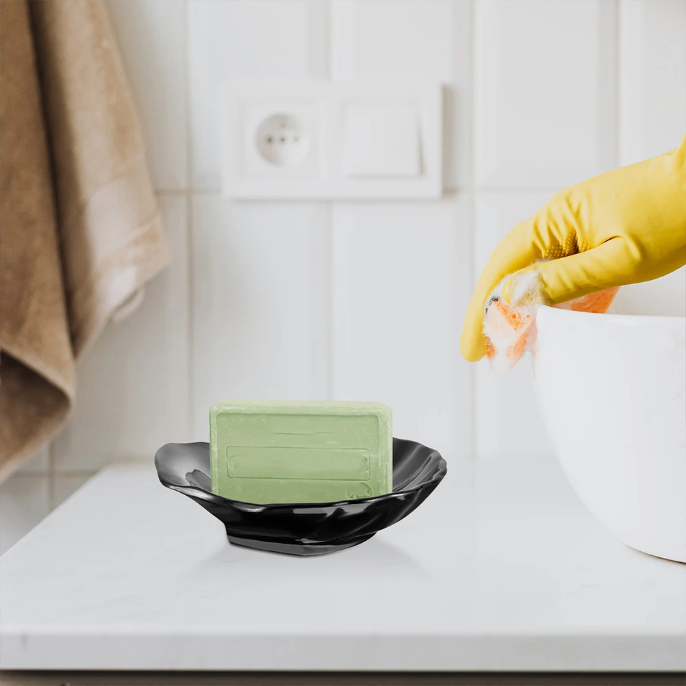 

2pcs Shell Shaped Holder Plastic Bathroom Dish Non Slip Multi Functional Storage Organizer Dish Shell Holder Bathroom