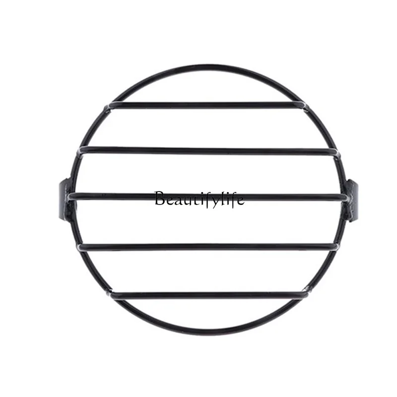 

Motorcycle headlight protective cover retro modified mesh lampshade