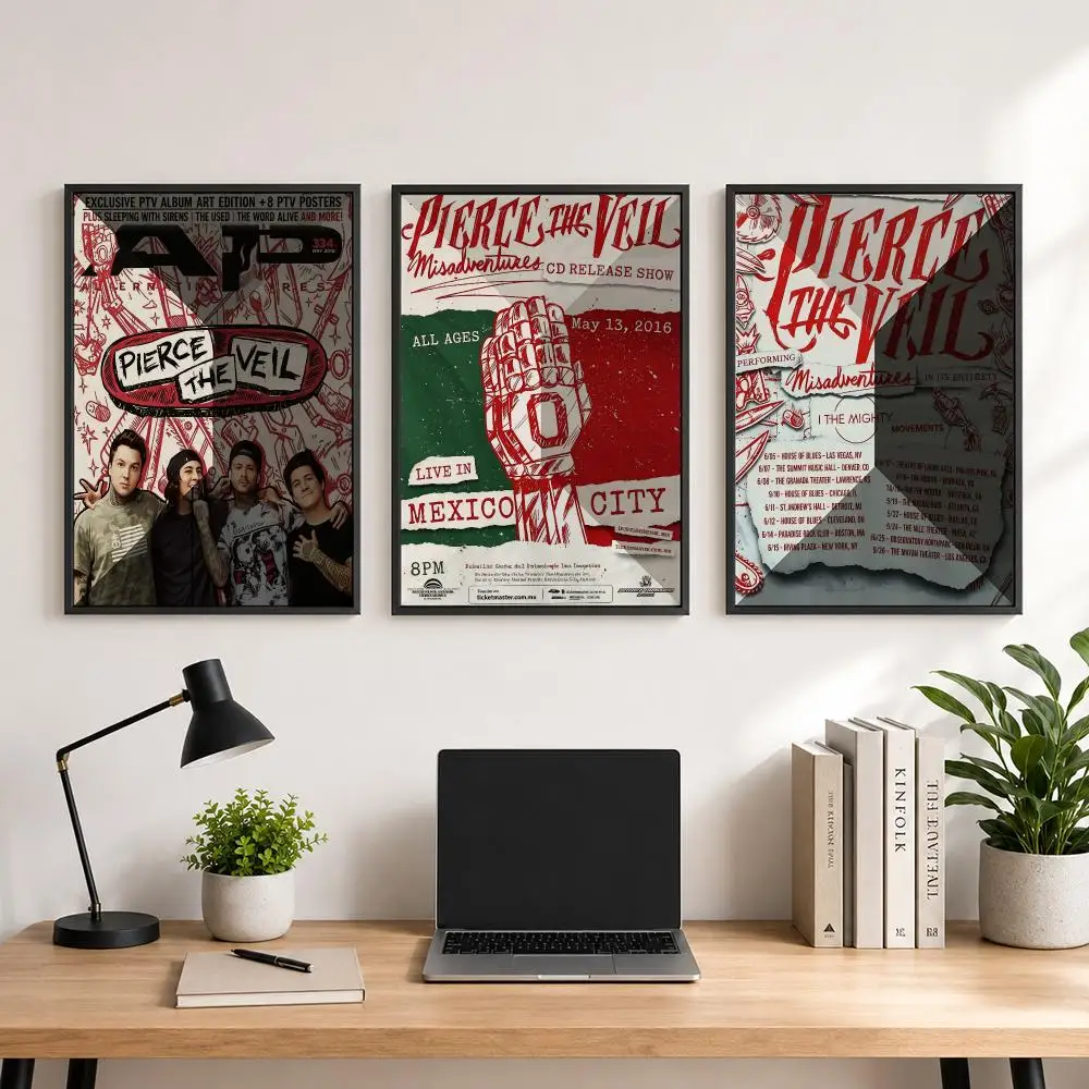 band Pierce The Veil Poster Poster, Wall Decor Art Print, Abstract Wall Decor Art Print for Living Room