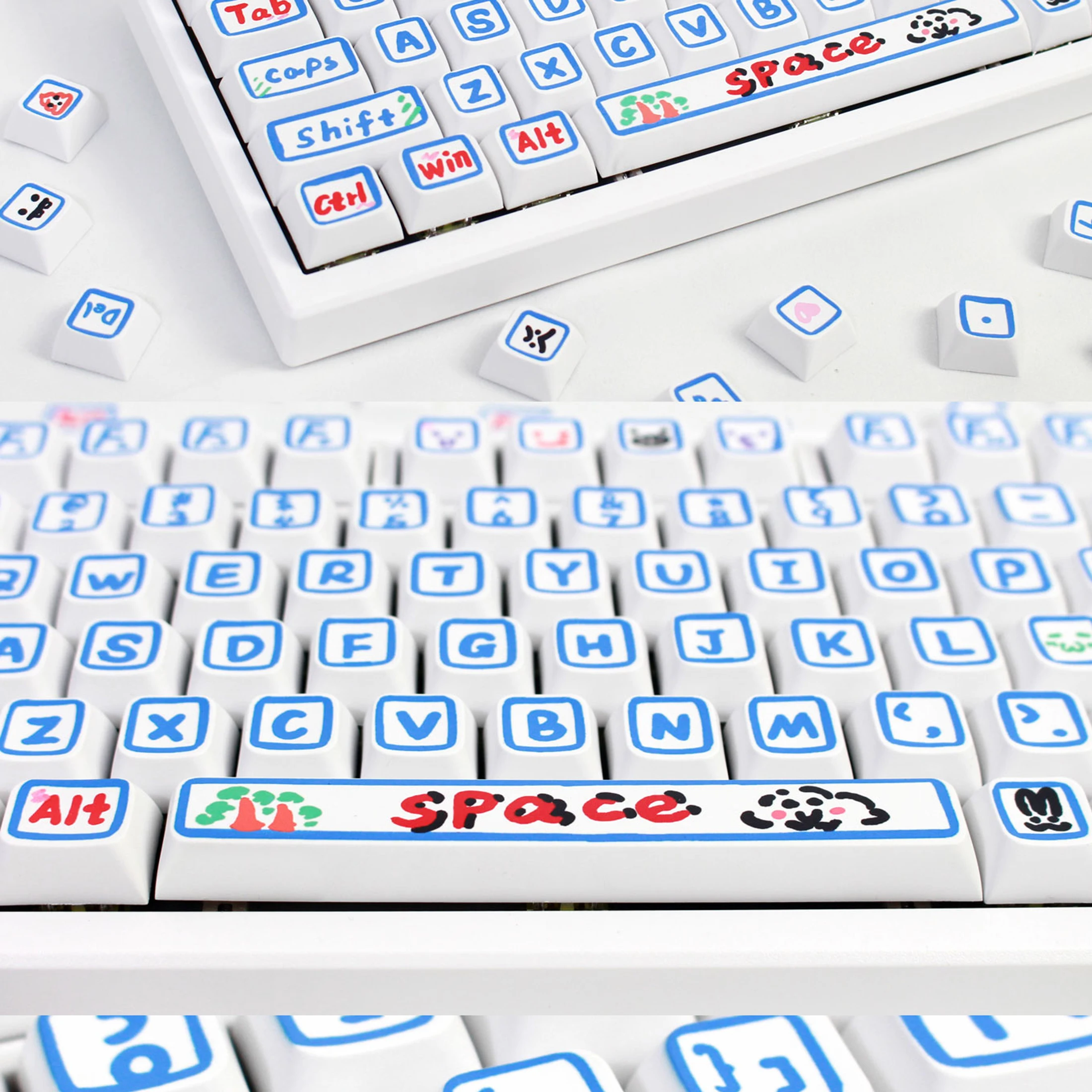 Keycap XDA الملف الشخصي الكتابة على الجدران موضوع Keycap PBT صبغ التسامي مخصص لتقوم بها بنفسك أغطية المفاتيح للألعاب لوحة المفاتيح الميكانيكية MX مفاتيح