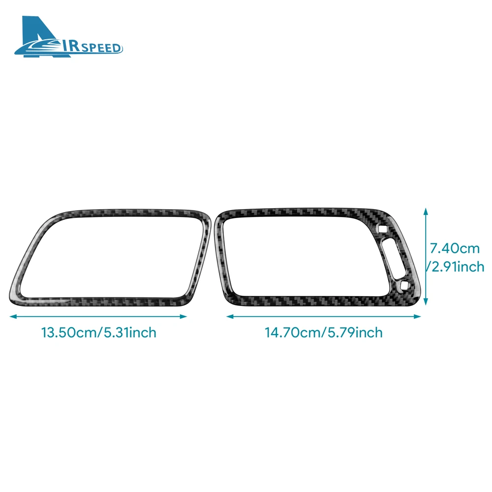 Real Soft Carbon Fiber Sticker for Acura ILX 2013 2014 2015 2016 2017 2018 2019 2020 2021 2022 LHD Car Co-Pilot Air Outlet Frame - view 5