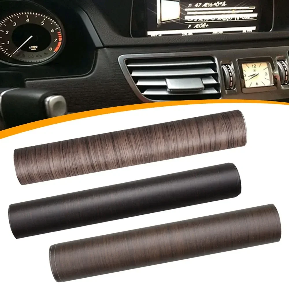 30x100cm Holzmaserung Vinyl-Folie Glänzende Autoaufkleber Selbstklebende Fahrzeuginnendekoration Universelle Auto-Accessoires – Detail 6