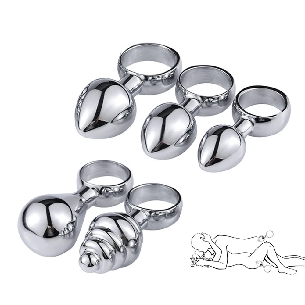 5 Types Ring Shape Anal Plug Sex Toys Metal Pull Ring Butt Plug Female Sex Toys Vaginal Anal Massager Women Men Anal Masturbator