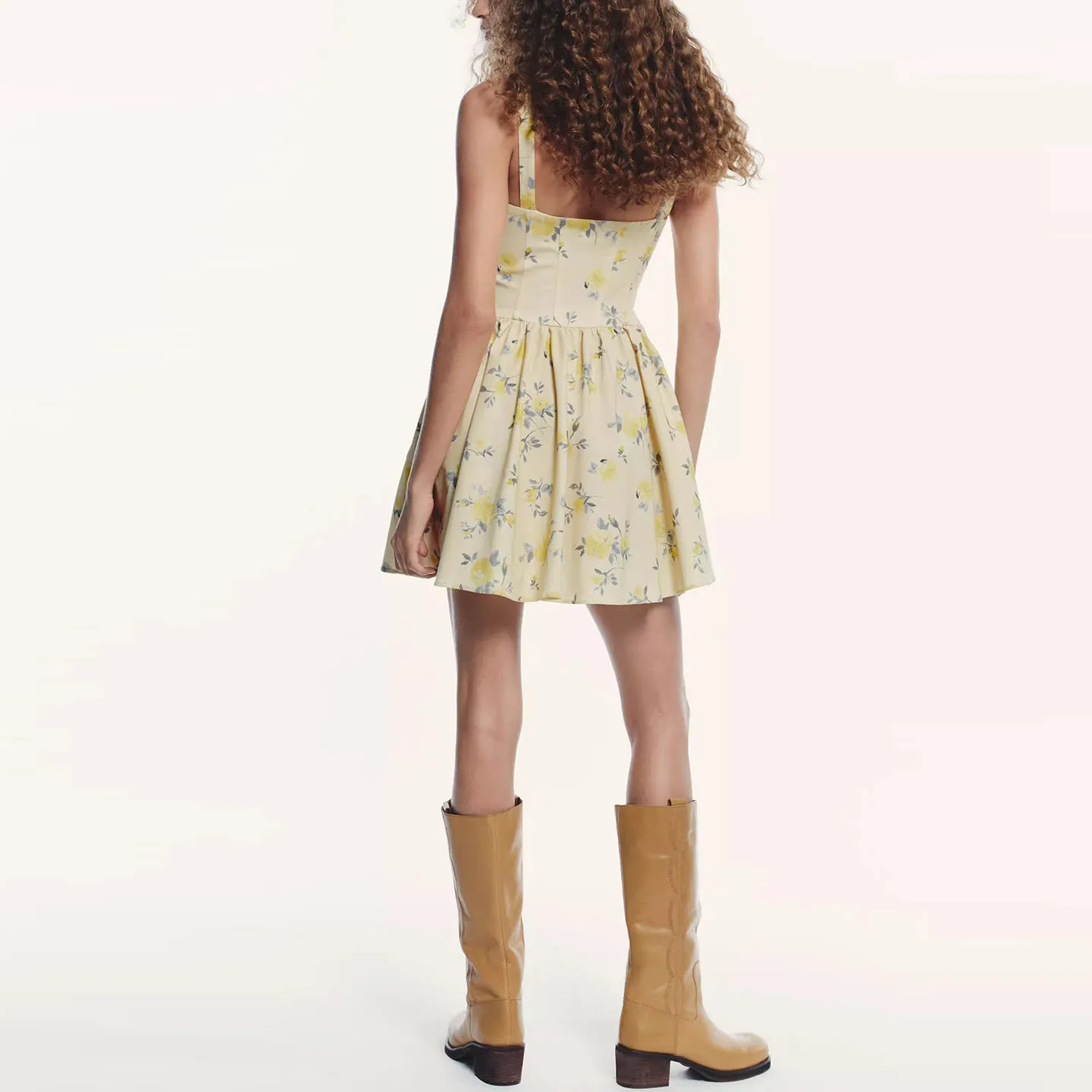 Ele Floral Court Silk ort Dr Z Women's Faion 2025 New Arrival Ele Aosphere Ladylike  Dr