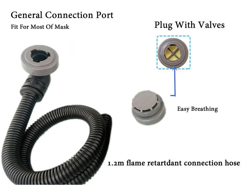 Elektrische Zusatzluftversorgung 6800, Vollgesichts-Gas-Atemschutzmaske, wiederaufladbare Powerbank zum Sprühen, Malen, Polieren, Arbeitssicherheit – Detail 10