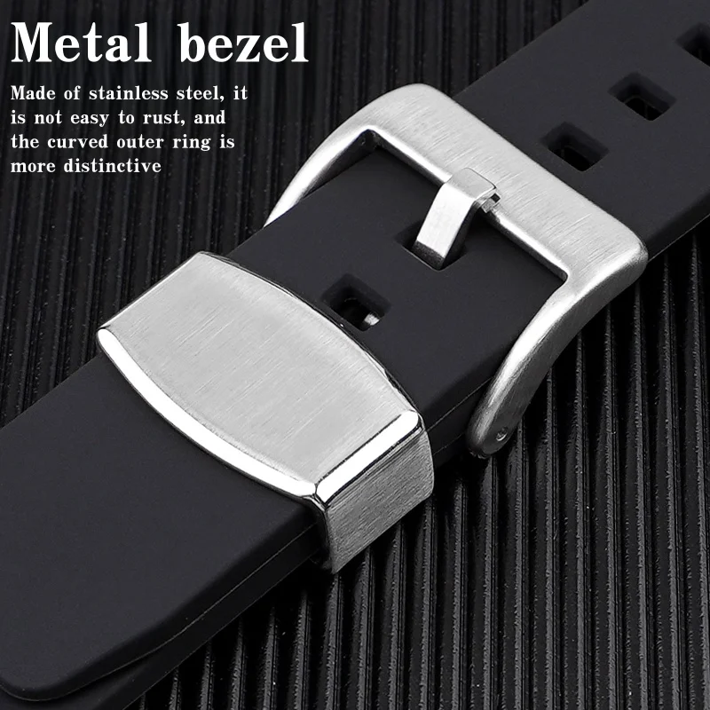 20mm 22mm cinturino subacqueo per Seiko Water Ghost Omega Casio cinturino da uomo sportivo cinturino in gomma siliconica impermeabile sgancio rapido