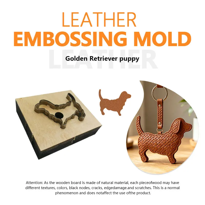 Leather Cutting Knife Mold Gold Retriever Design Easy Material Slicing Durable Simple Construction for Craft Professionals