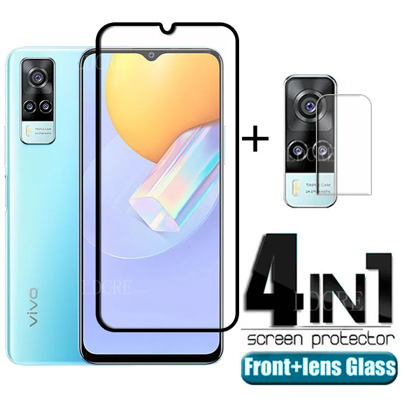 For Vivo Y31 Glass For Vivo Y31 Tempered Glass Film Full Cover Glass Protective Screen Protector For Vivo Y31 Lens Glass 6.58