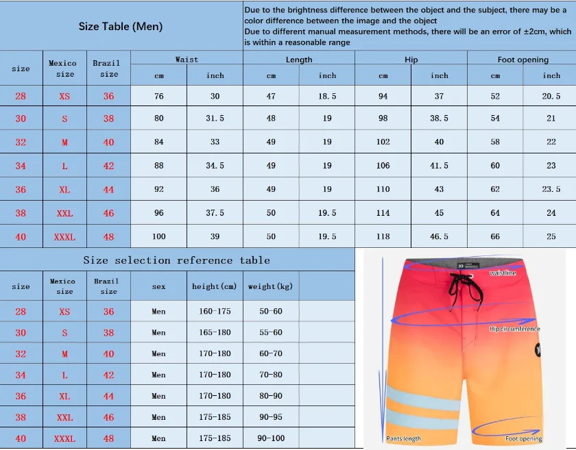 Shorts de surf elásticos e impermeáveis para homens, calças de praia grandes, moda praia, shorts esportivos nacionais, EUA 24