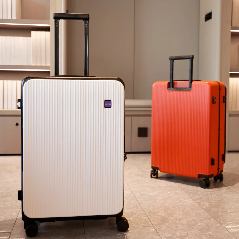 الراقية الأمتعة 20 بوصة الصعود صندوق سستة الموسعة الأسطوانة حقيبة سفر الألومنيوم الإطار 24 بوصة الأمتعة مع حامل هاتف #2