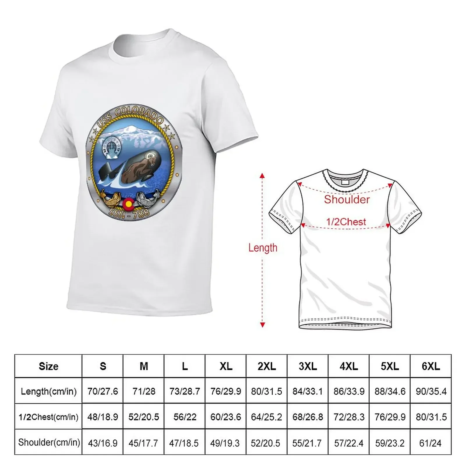 SSN-788 USS Colorado Crest T-Shirt shirts graphic tee graphic shirts sweat shirts, men