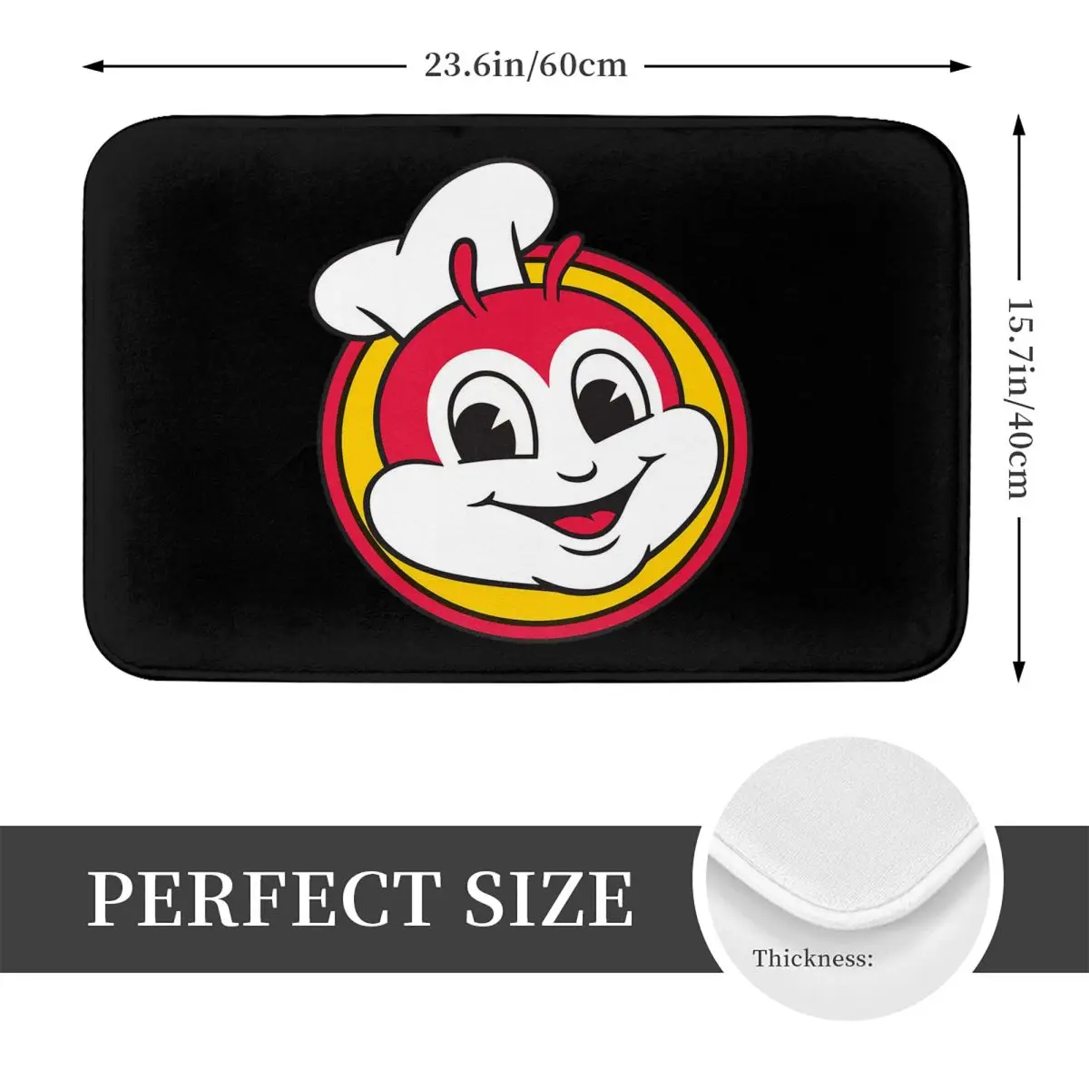 Jollibee Doormat Kitchen Entrance Home Floor Mat Non-slip Carpet Rug for Bedroom Footpad Mats