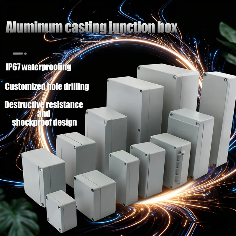 IP67 waterproof, cast aluminum wiring waterproof box for outdoor engineering explosion-proof power supply sealed box, button con
