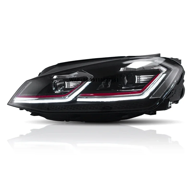 

VLAND Factory Full LED Golf 7.5 Style Headlight Lamp Car Head Light Assembly 2013-2017 2018 for Volkwagen Golf Mk7 Golf 7