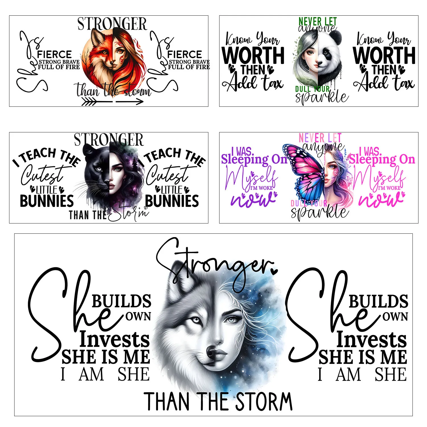 

Inspirational​ and Motivational​ easy peel waterproof DIY Decals 3D transfers uvdtf crystal stickers 16oz uv dtf cup wraps