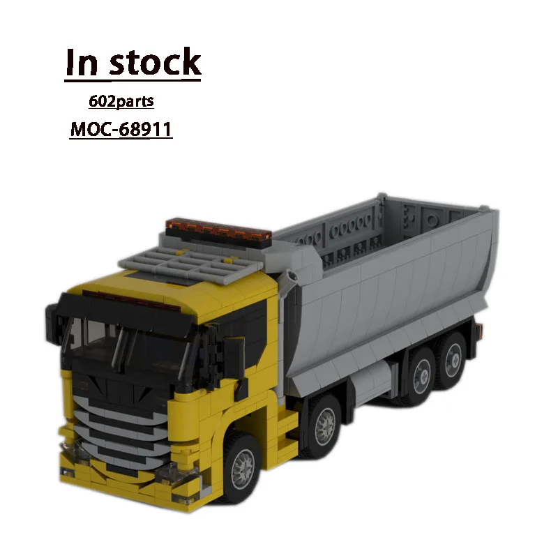 MOC-68911 New Heavy Duty Dump Truck Building Block Model 602 Parts Education Boys Kids Christmas Building Blocks Toy Gifts