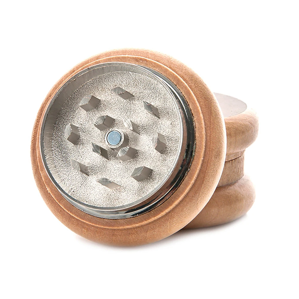 زينة خشب و زينة حليف مطحنة أعشاب, متين, مطاحن طب, 2 طبقة توابل, كيبلر, مستلزمات التدخين, هدايا المدخن, 52 مللي متر #5