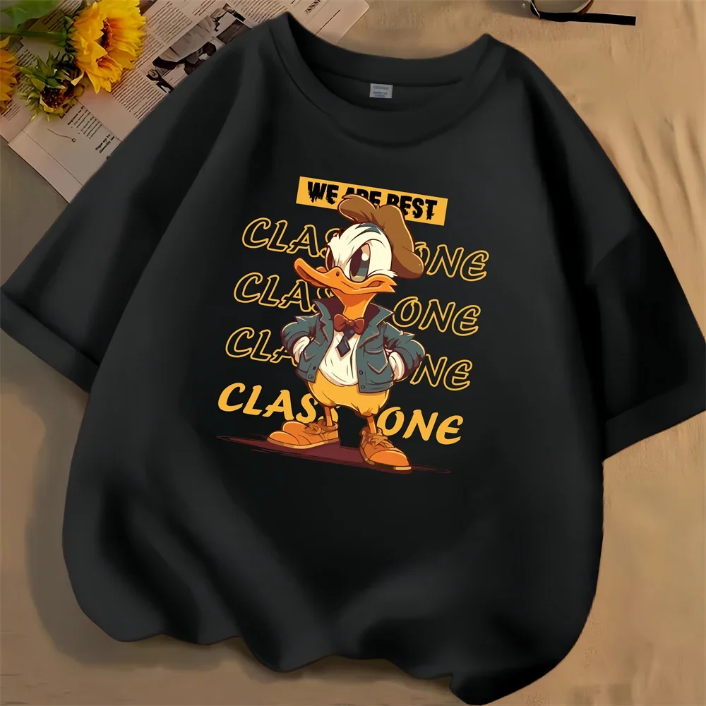

ins style Disney Donald Duck joint short-sleeved young men and women same summer student casual T-shirt
