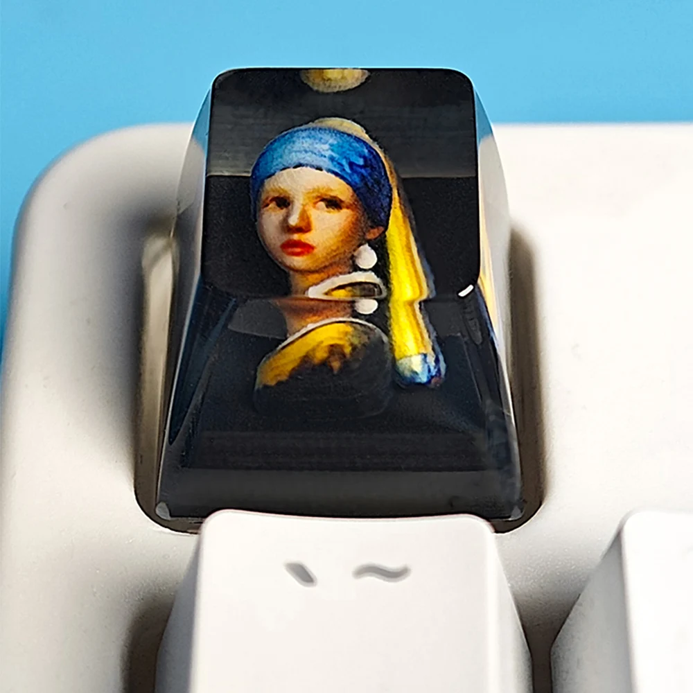 

Customize Personalized ESC Resin Keycaps SA R1 Caps for Cross Switch Mechanical Gaming Keyboard Girl with a Pearl Earring Keycap