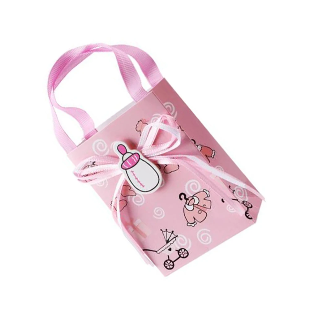 

12 Pcs Mini Tote C y Kraft Paper Gift Bags Baby Christening Party Favors Kids Birthday Gifts Storage Bags Christmas Holidays